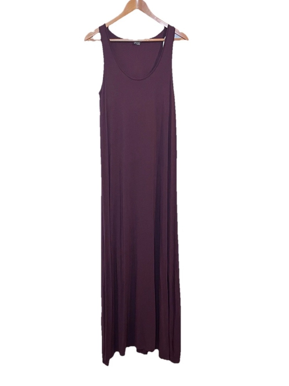 Vince Maxi Dress Size Medium Burgundy Sleeveless Modal Stretch Scoop Neck
